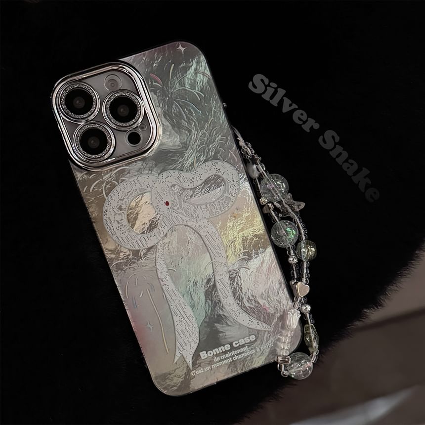 Strap Case / Phone Bead Print Snake Set