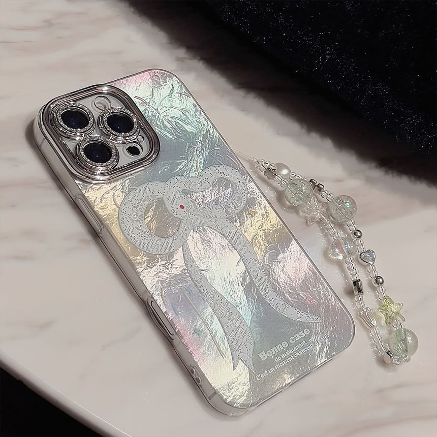 Phone / Set Strap Bead Snake Print Case