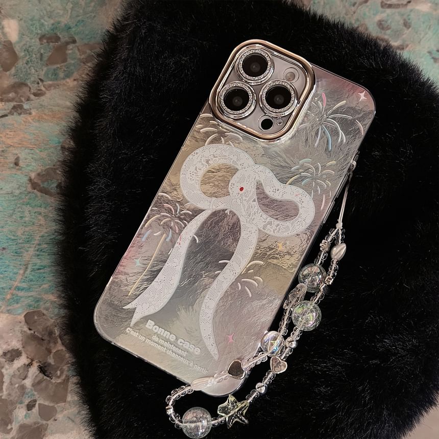 Phone / Set Strap Bead Snake Print Case