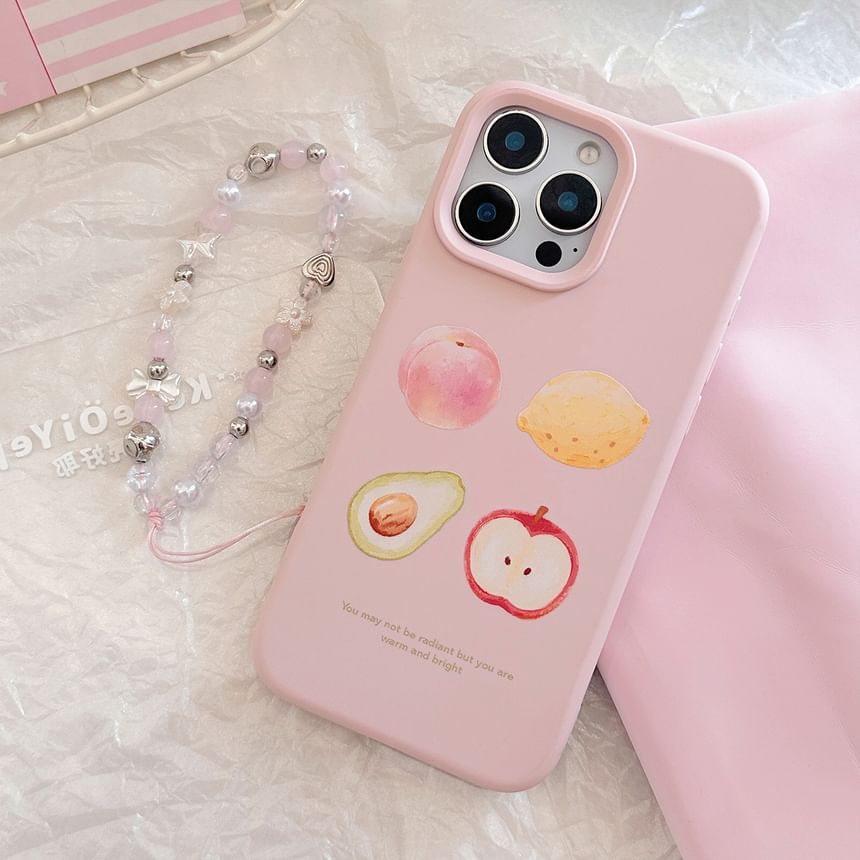 Print Phone Strap Set / Case Bead Fruit