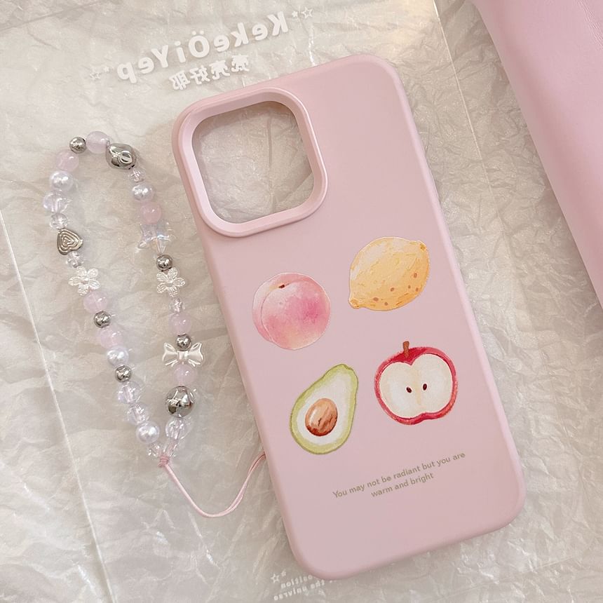 / Fruit Case Set Strap Phone Print Bead