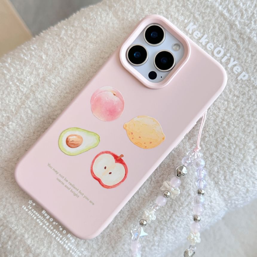 Print Phone Strap Set / Case Bead Fruit