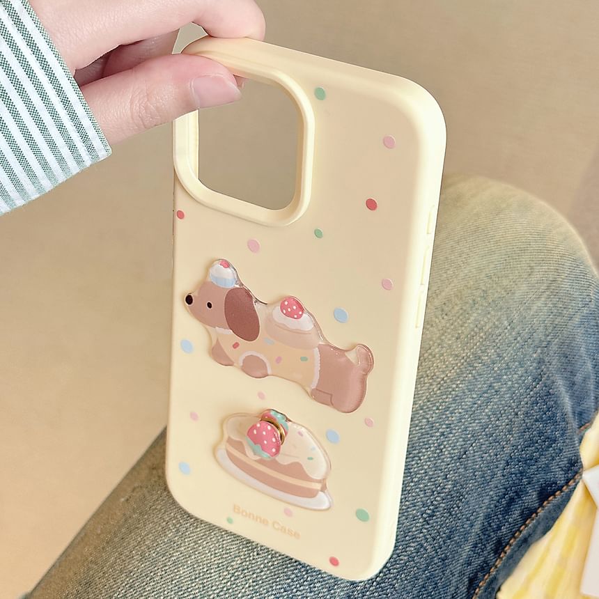 Phone Print Set / Bead Dog Strap Case