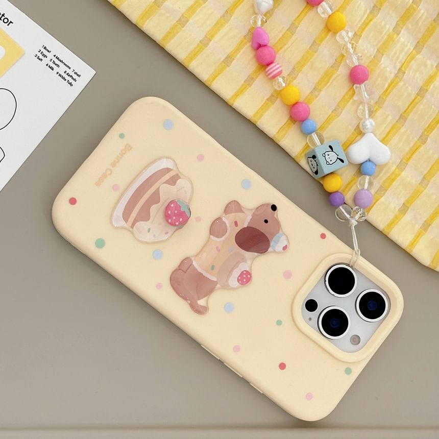 Phone Print Set / Bead Dog Strap Case