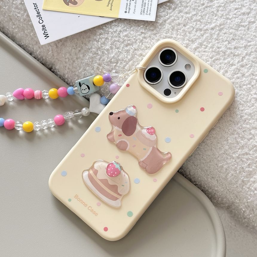 Phone Print Set / Bead Dog Strap Case