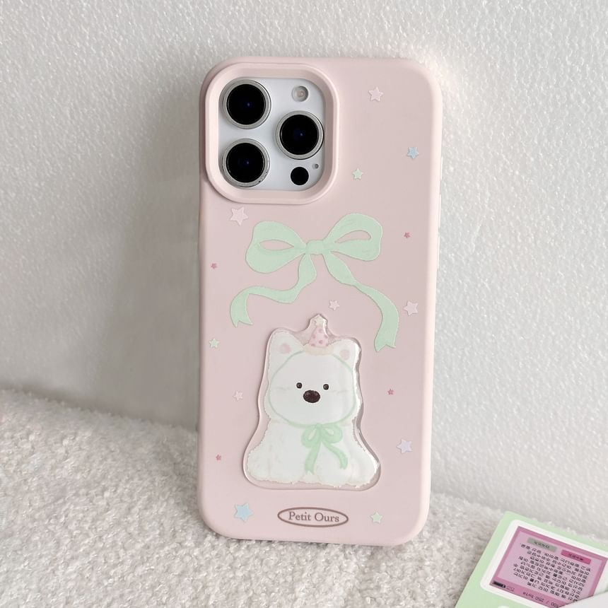 Phone Set / Bead Case Strap Dog Print