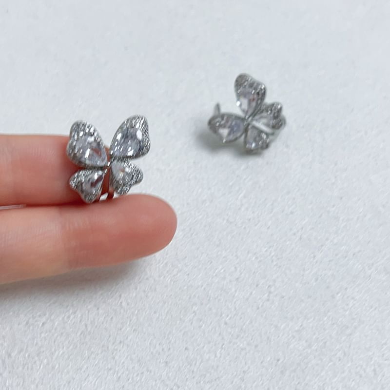 Stud Rhinestone Earring Butterfly
