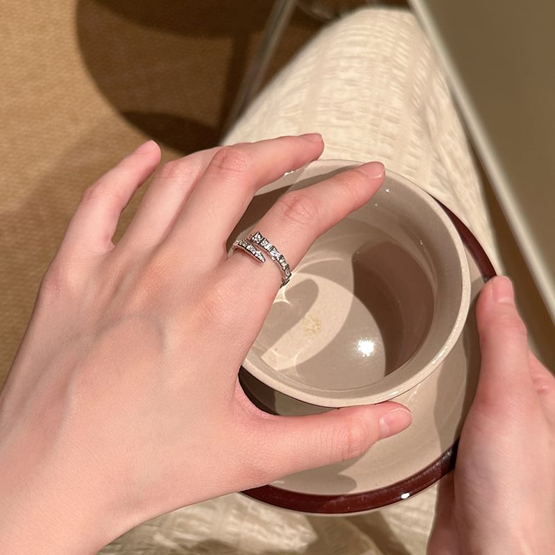 Open Rhinestone Snake Ring