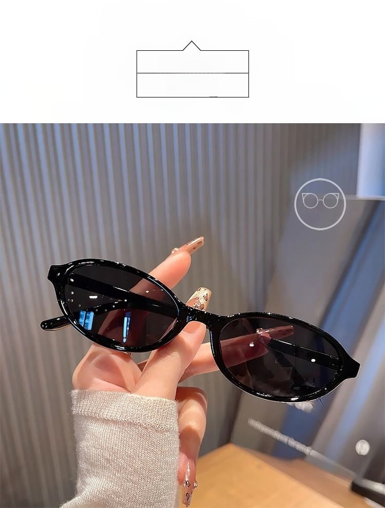 Cleaning Set Frame Oval Cloth Plastic Case Sunglasses Pouch /