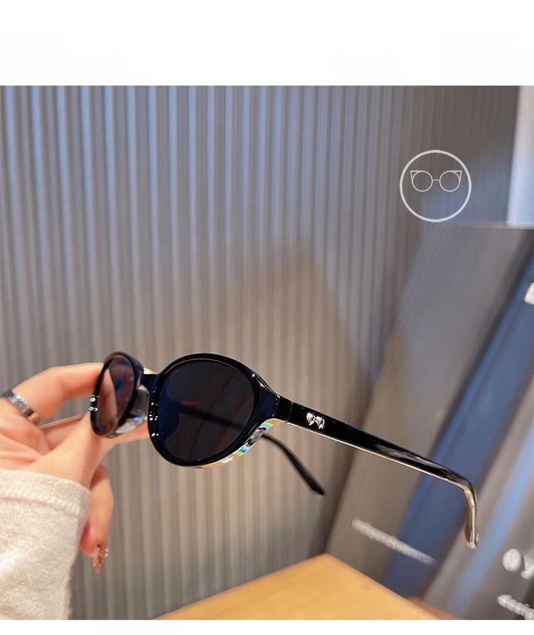 Cleaning Set Frame Oval Cloth Plastic Case Sunglasses Pouch /