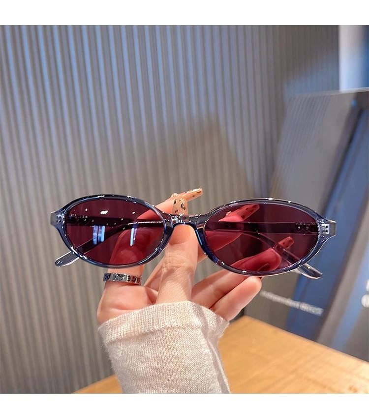 Cleaning Set Frame Oval Cloth Plastic Case Sunglasses Pouch /