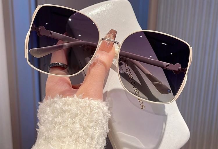 Cleaning Square Pouch Sunglasses Cloth Polished Case Metal Frame / Oversized Set