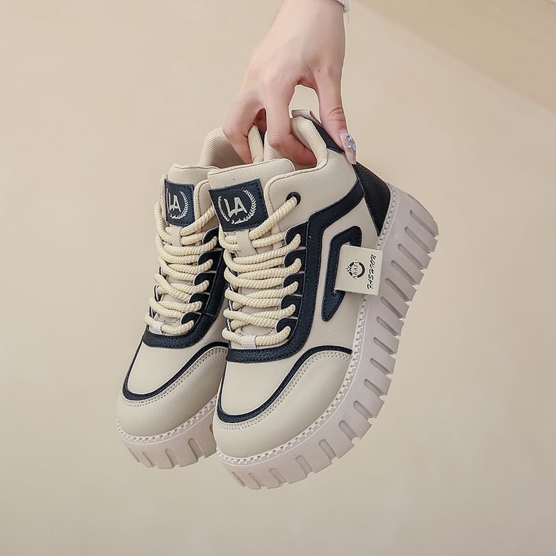 Top High Panel Sneakers Platform