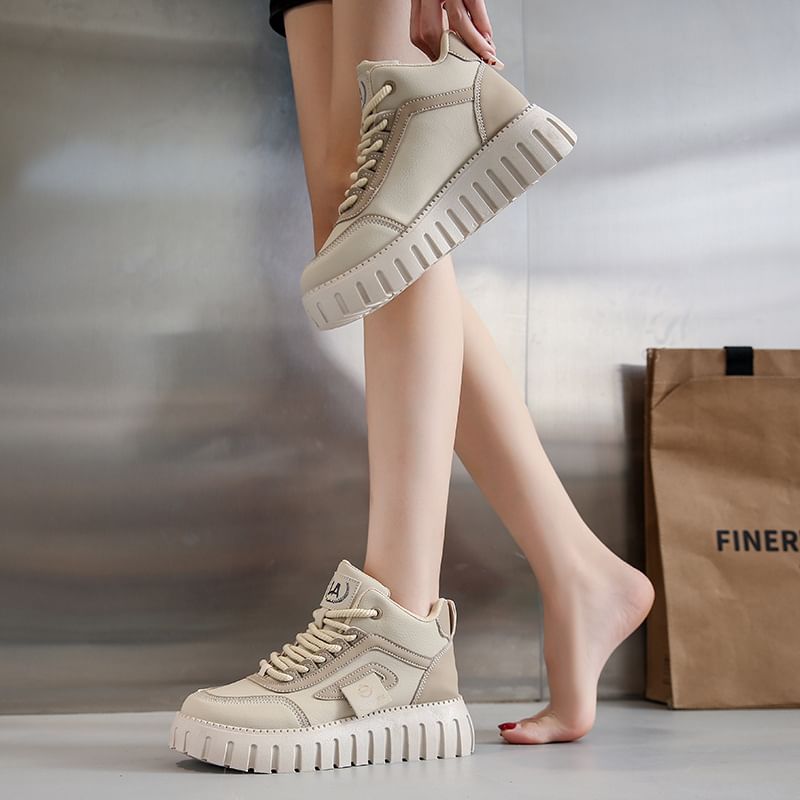Top High Panel Sneakers Platform