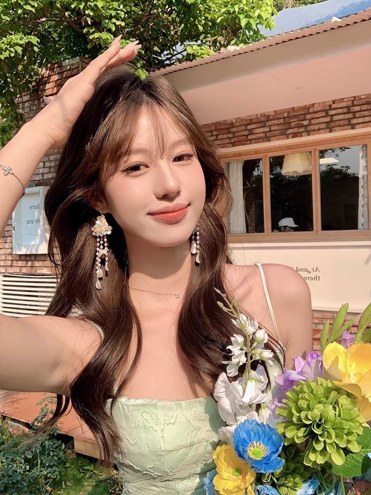 Floral Alloy Fringed Earring