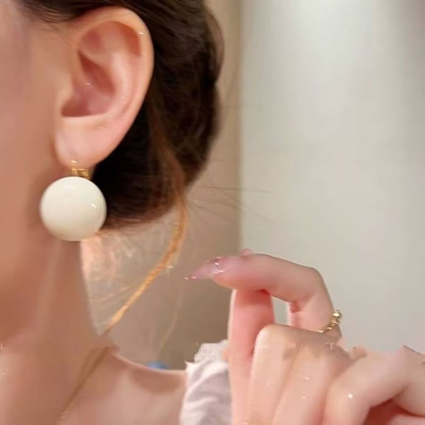 Alloy Bead Drop Earring