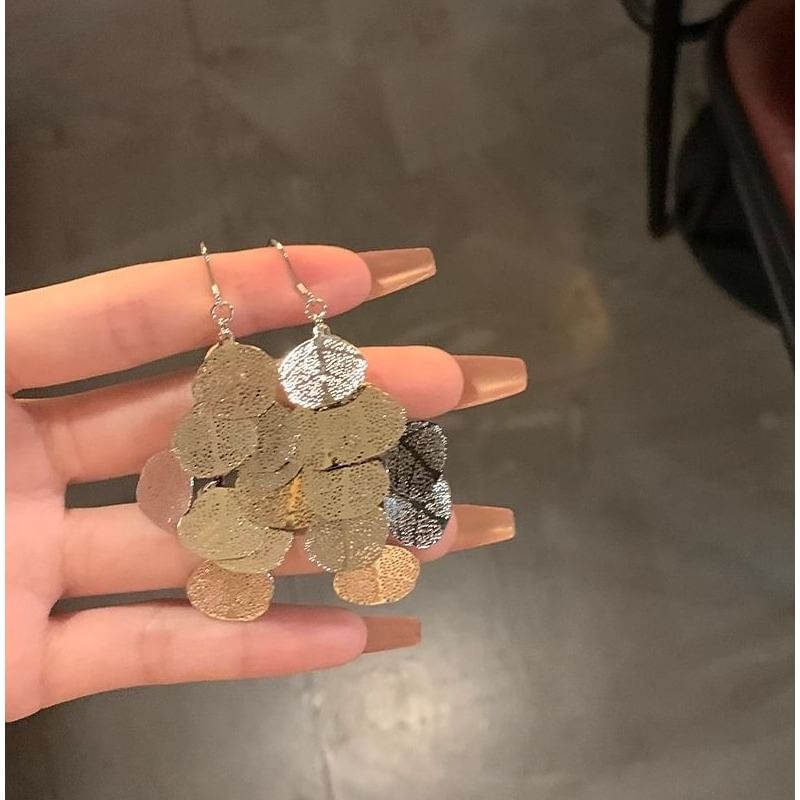 Chandelier Alloy Leaf Earring