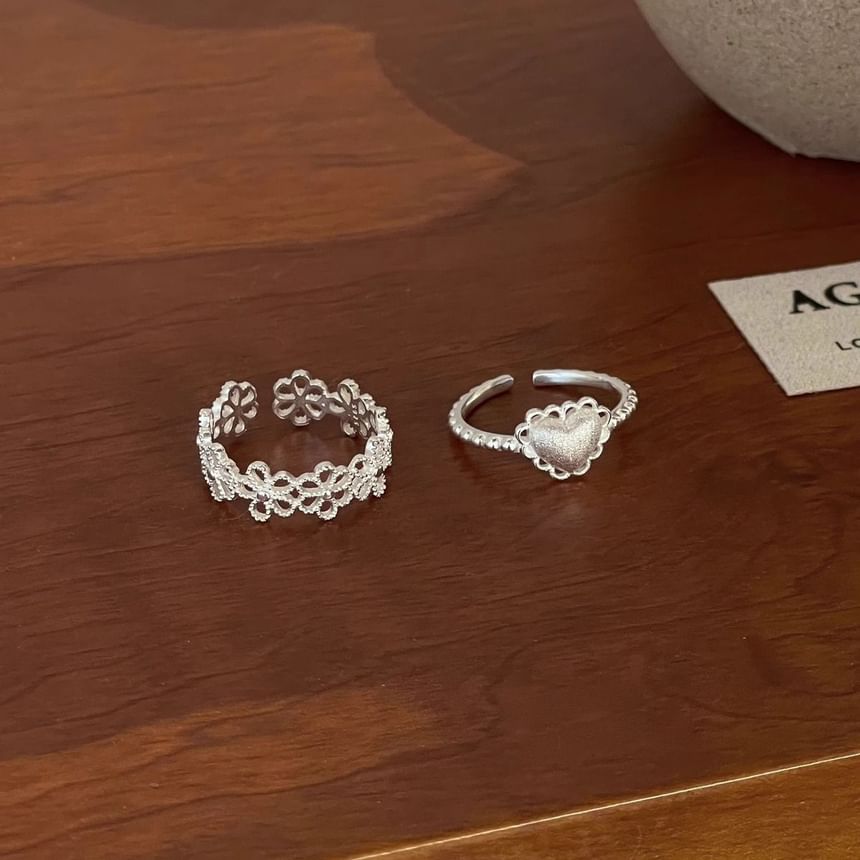 Set of Cutout Open 2: + Alloy Ring Heart