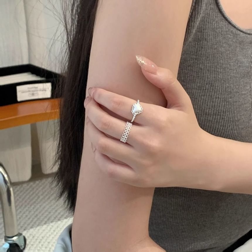 Set of Cutout Open 2: + Alloy Ring Heart