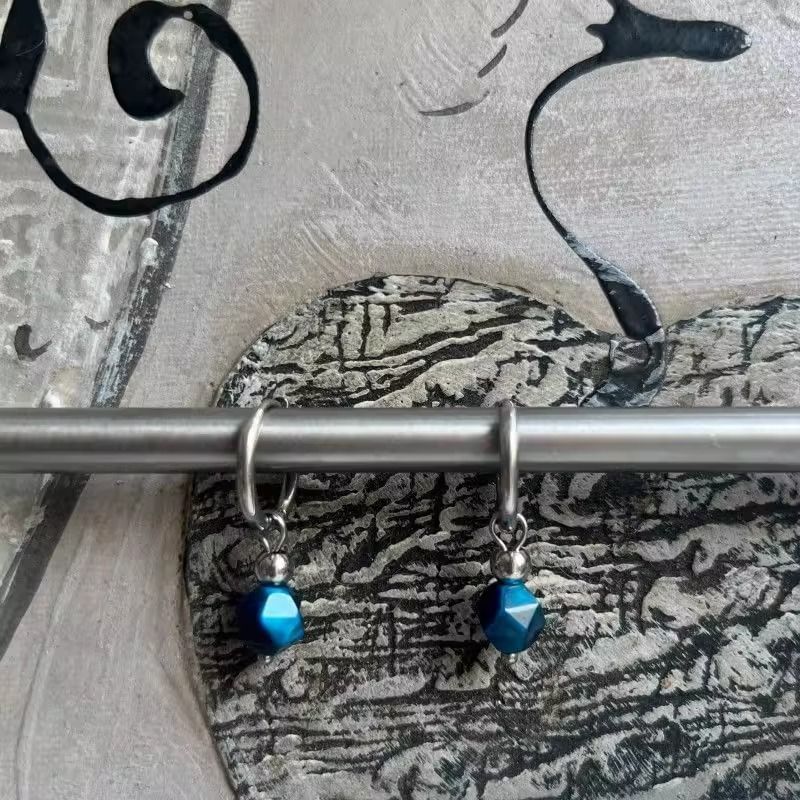 Gemstone Faux Earring Drop Alloy