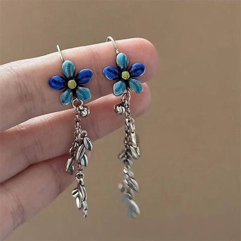 Earring Alloy Floral Dangle