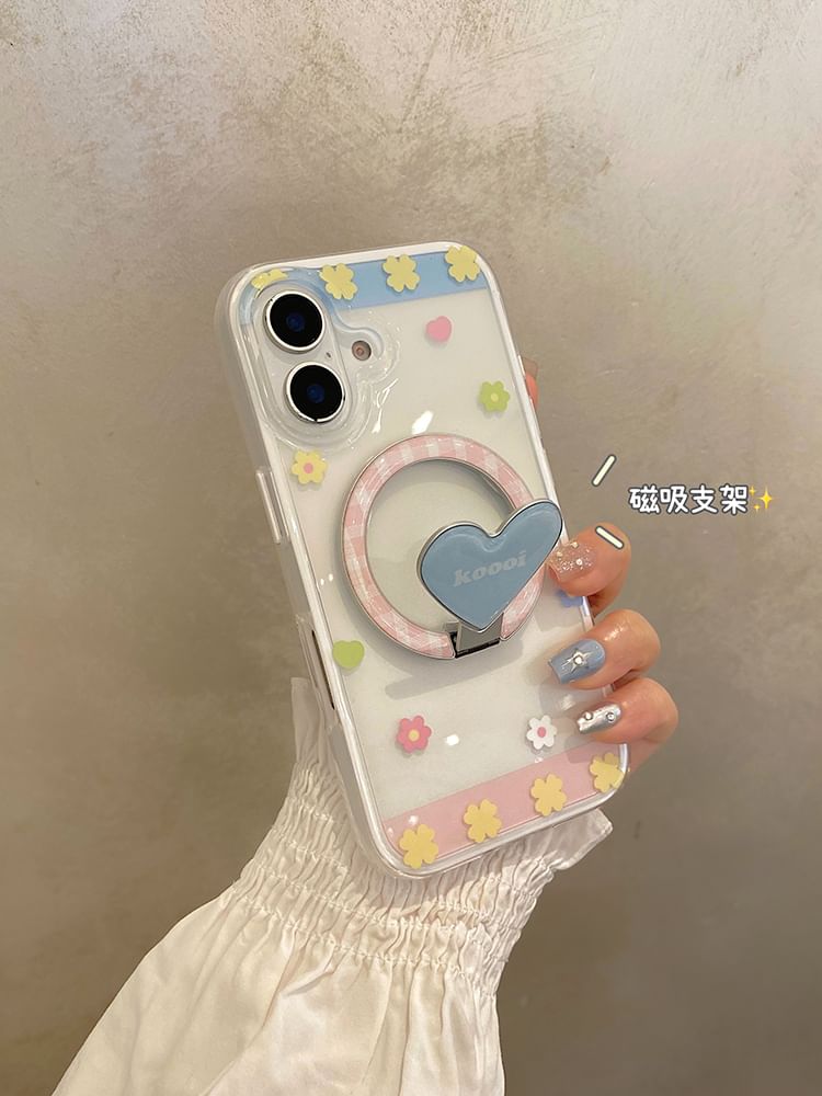 Floral Magnetic (Compatible with MagSafe) Phone Case / Stand / Set