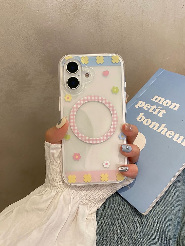 Floral Magnetic (Compatible with MagSafe) Phone Case / Stand / Set