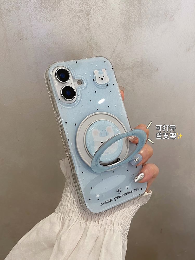 Dog Splattered Magnetic (Compatible with MagSafe) Phone Case / Stand / Set