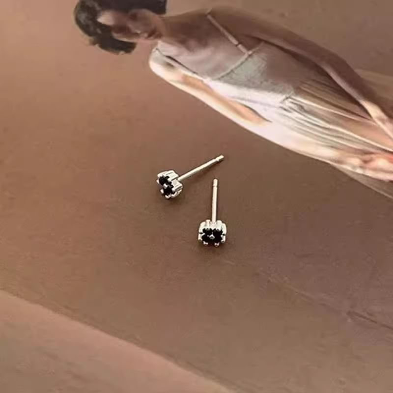 Earring Flower Stud Rhinestone