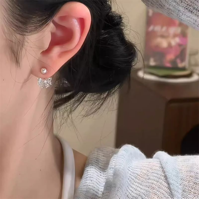 Rhinestone Bow Jacket Ear