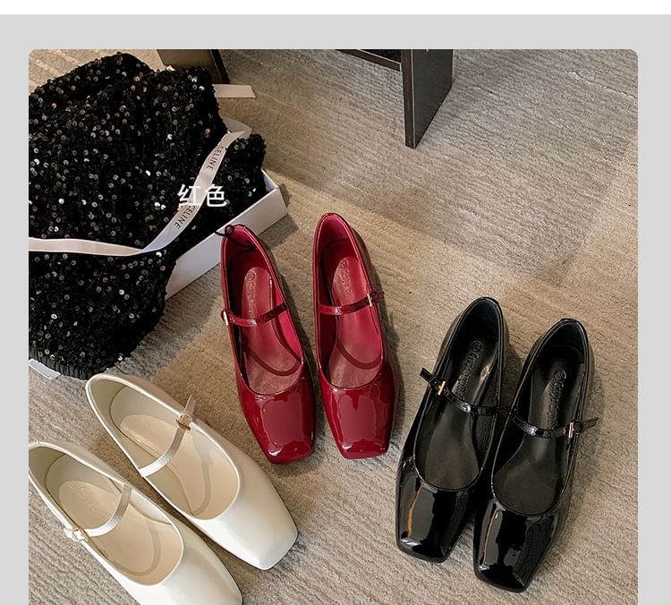 Sandals Square Low Slingback Toe Heel