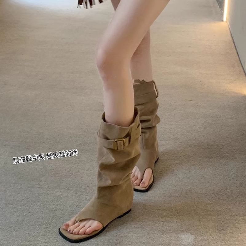 Buckled Thong Sandals