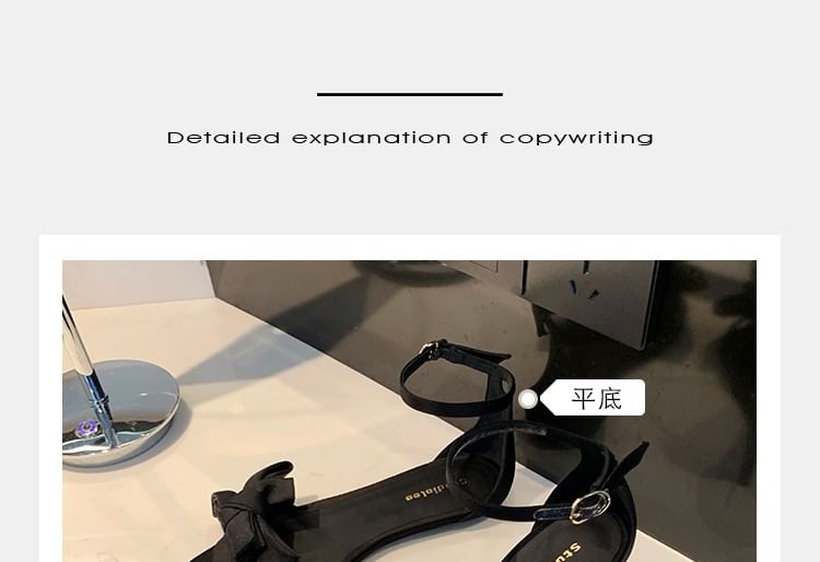 (Various Designs) Sandals Strap Bow Ankle