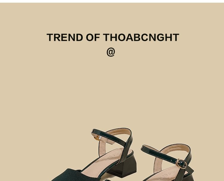 Heel Pointed Chunky Sandals