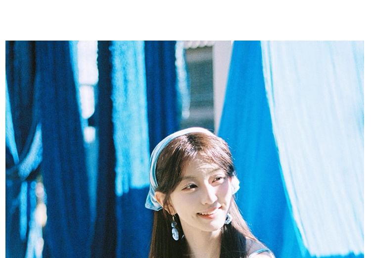 Dye Geometry Drop Tie Earring