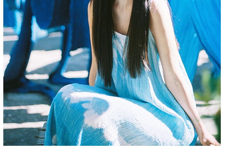 Dye Geometry Drop Tie Earring