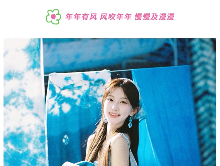 Dye Geometry Drop Tie Earring