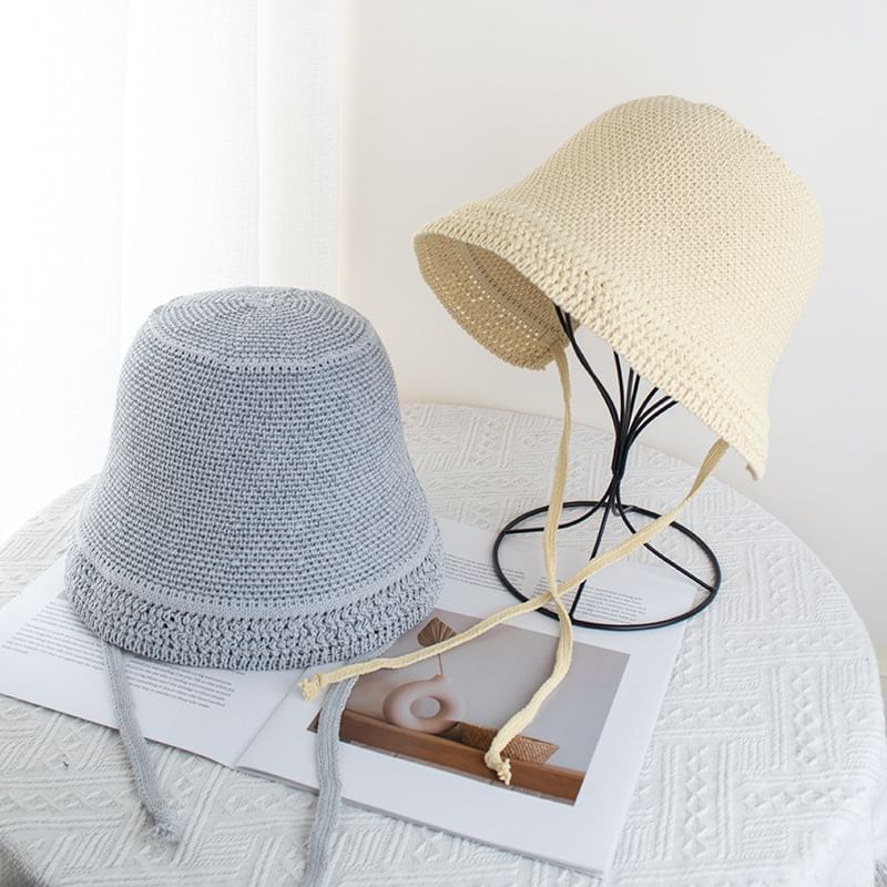 Cloche Textured Hat Plain