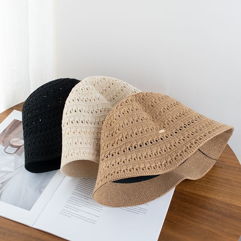 Cloche Textured Plain Hat