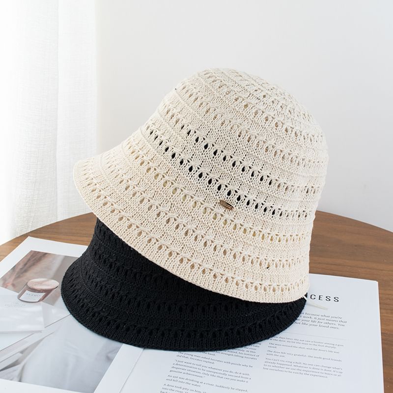 Cloche Textured Plain Hat