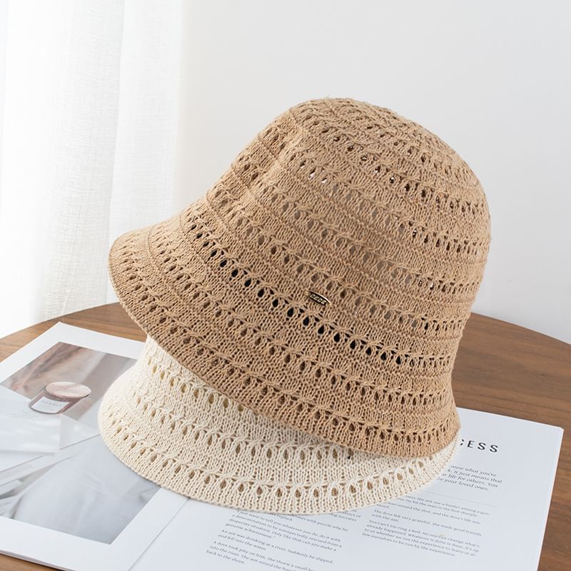 Cloche Textured Plain Hat