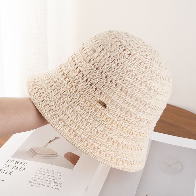 Cloche Textured Plain Hat