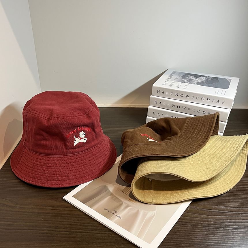Dog Hat Embroidered Bucket