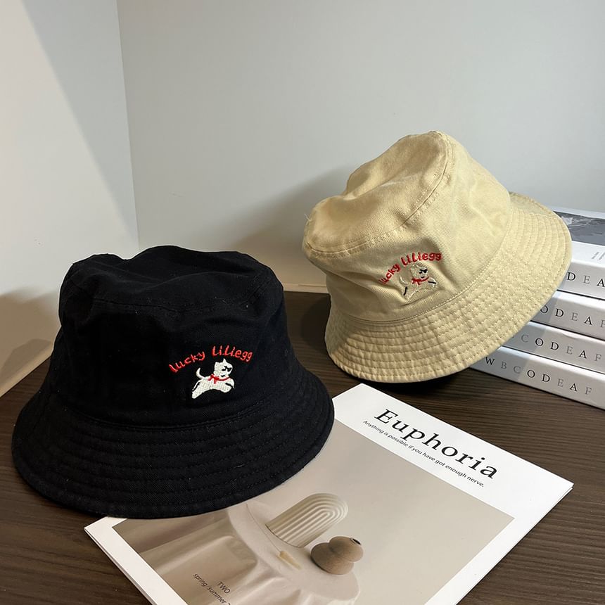 Dog Hat Embroidered Bucket