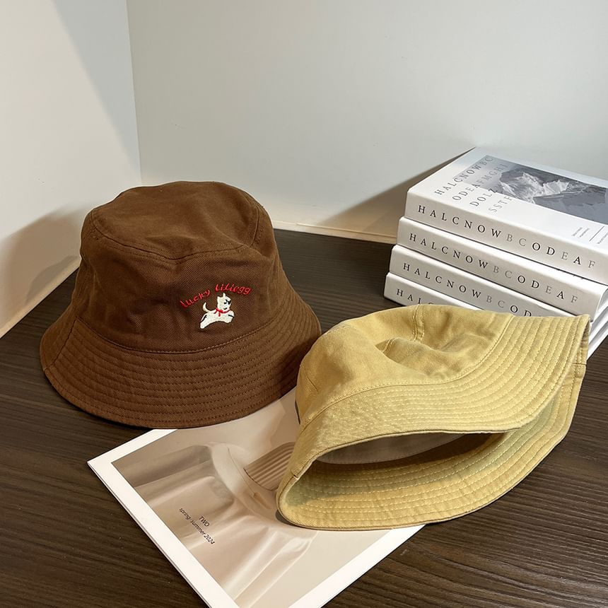 Dog Hat Embroidered Bucket