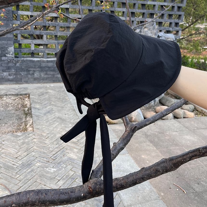 Bucket Plain Bow Hat