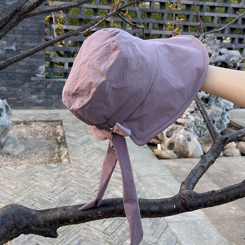 Bucket Plain Bow Hat