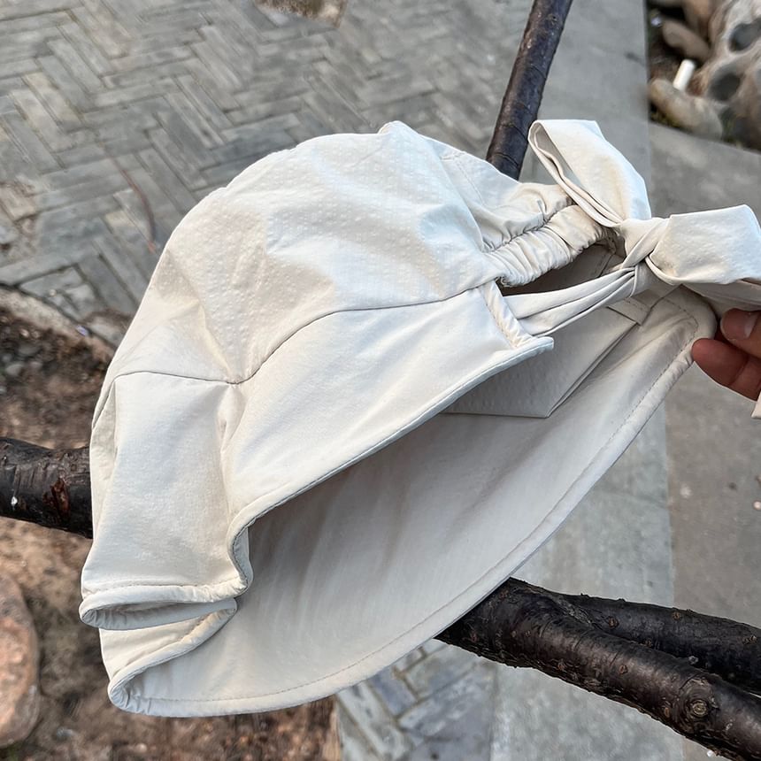 Bucket Plain Bow Hat