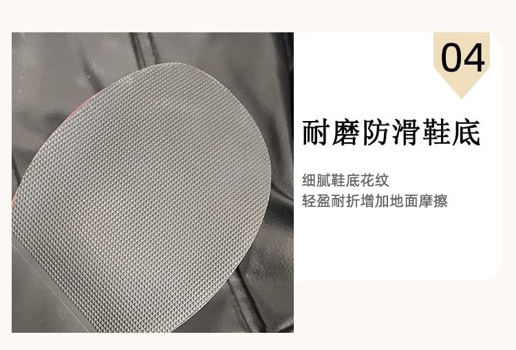 Heel Patent Block Bow Jane Mary Mules Leather