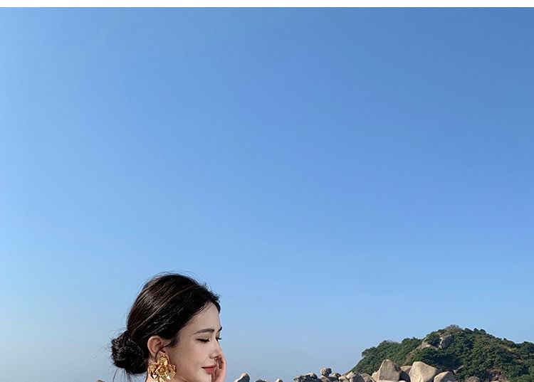 Ruched Sheath Panel Sleeveless Evening One Mesh Slit Gown Plain Lace Shoulder